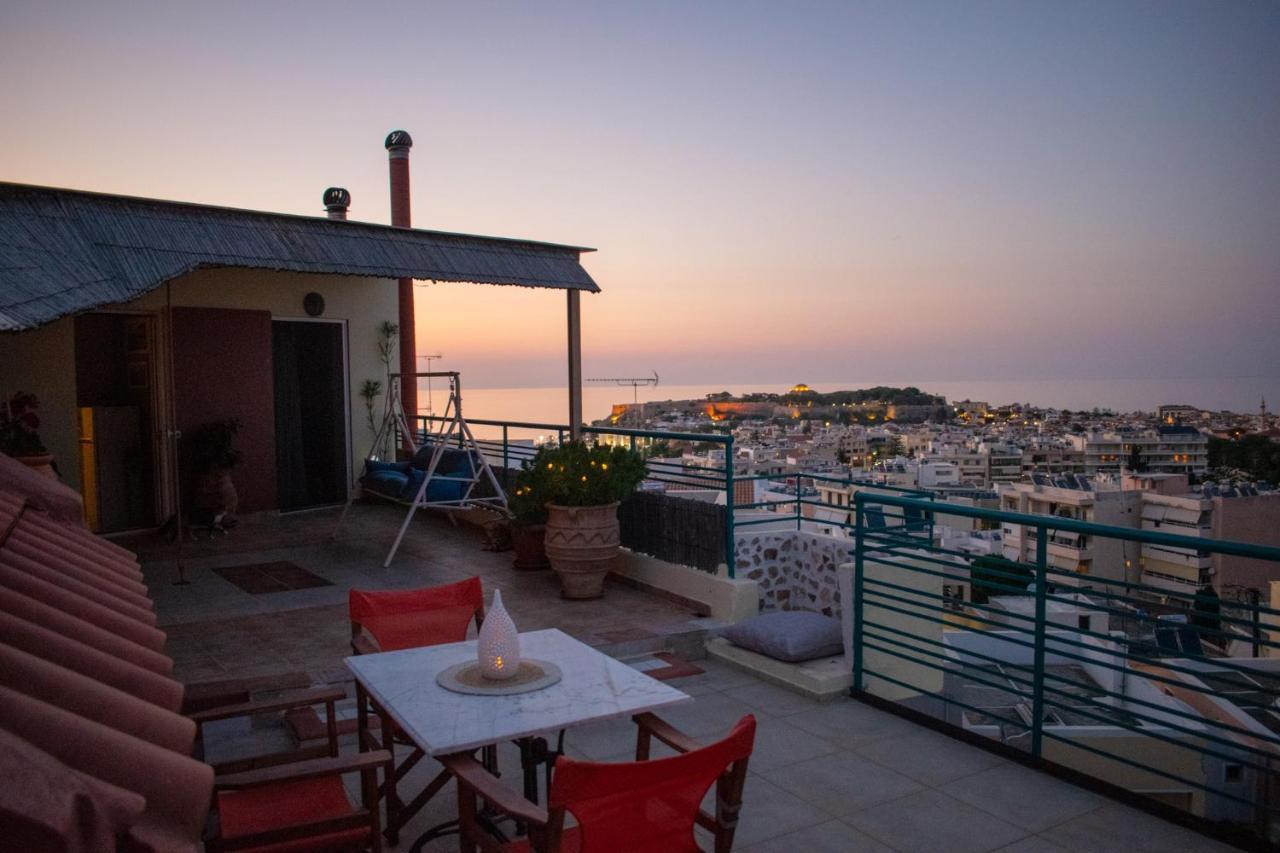 Rooftop With Sea View In Central Rethymno Ngoại thất bức ảnh